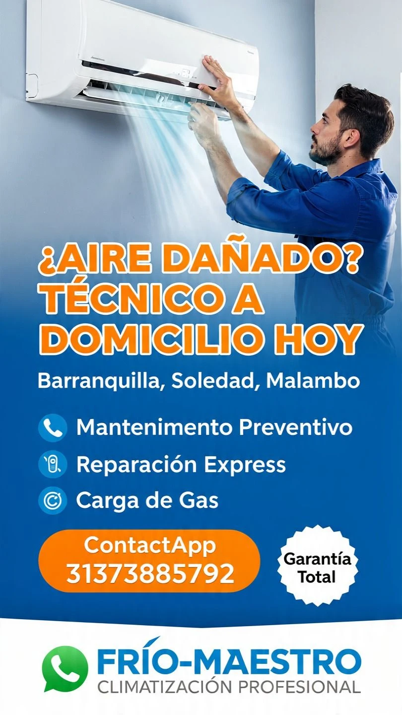 Servicio en Barranquilla: Servicio técnico de aire acondicionado a domicilio — Colombia Move