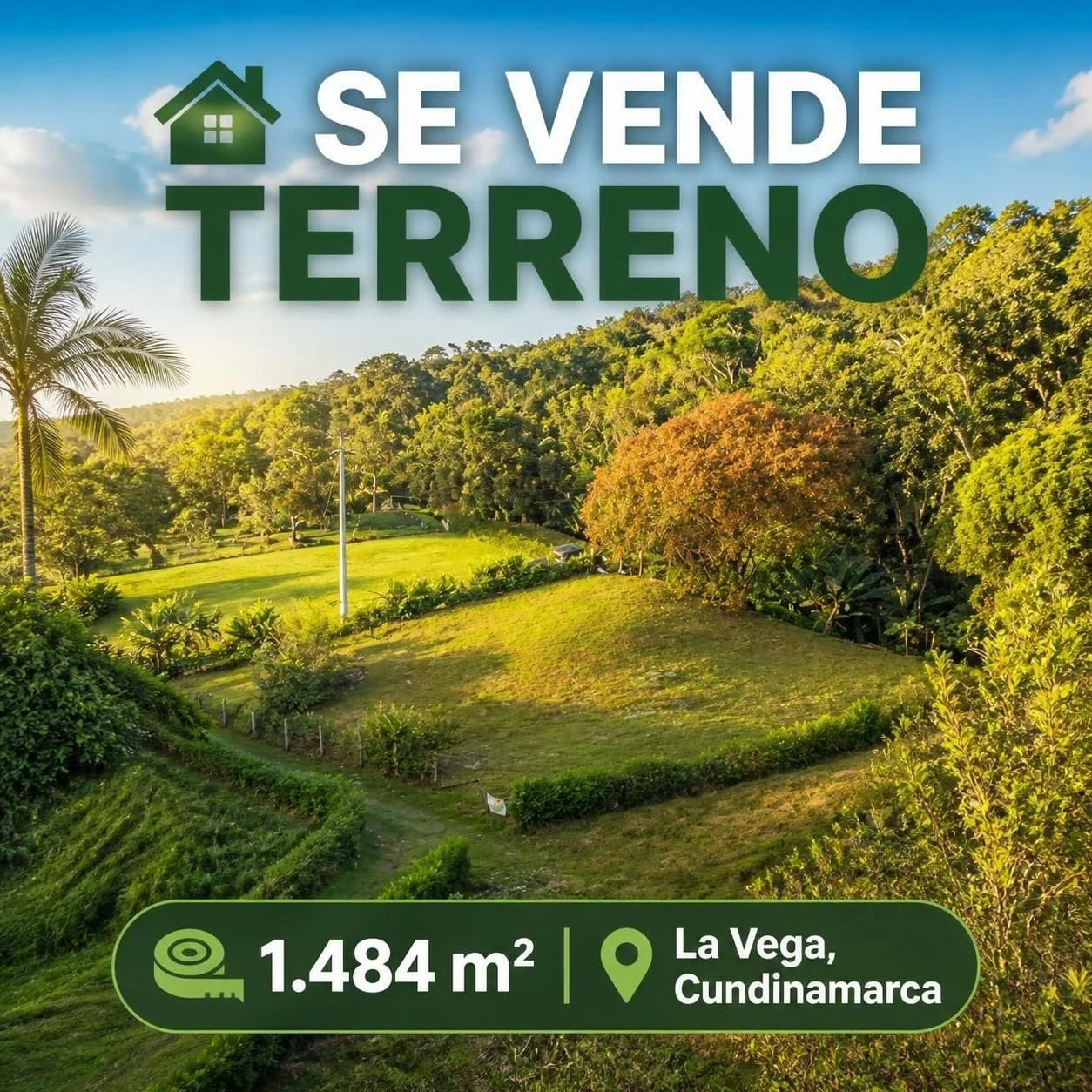 Venta de lote / terreno en La Vega: TERRENO EN VENTA — LA VEGA, CUNDINAMARCA! — Colombia Move