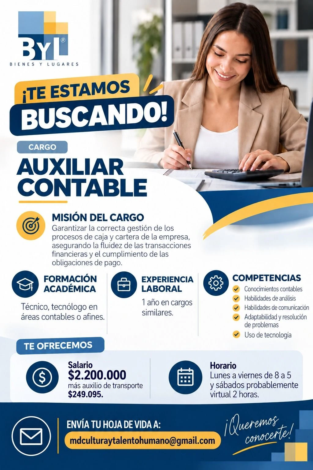 Empleo en Medellín: Vacante de Auxiliar Contable — Colombia Move