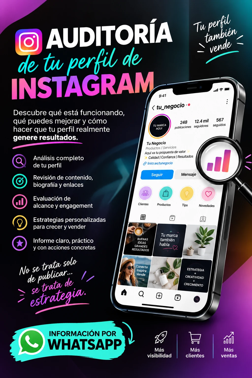 Servicio en Cartagena: Auditoría de perfil de Instagram para negocios — Colombia Move