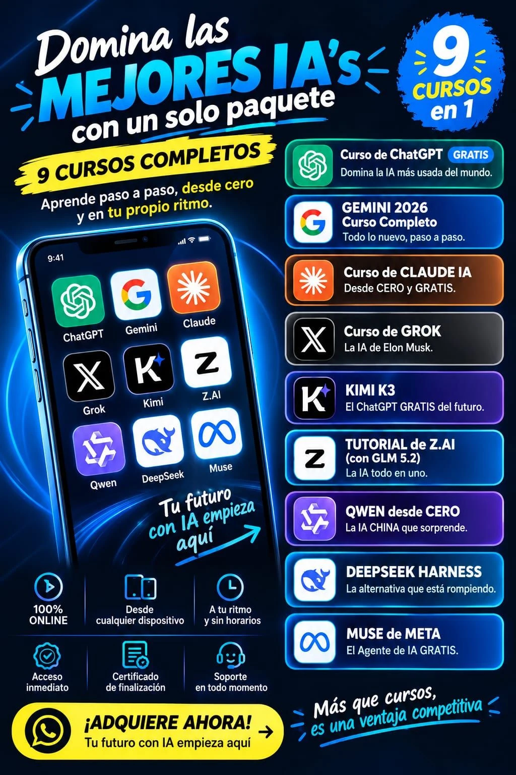 Service in Cartagena: Bundle of 9 online artificial intelligence courses — Colombia Move