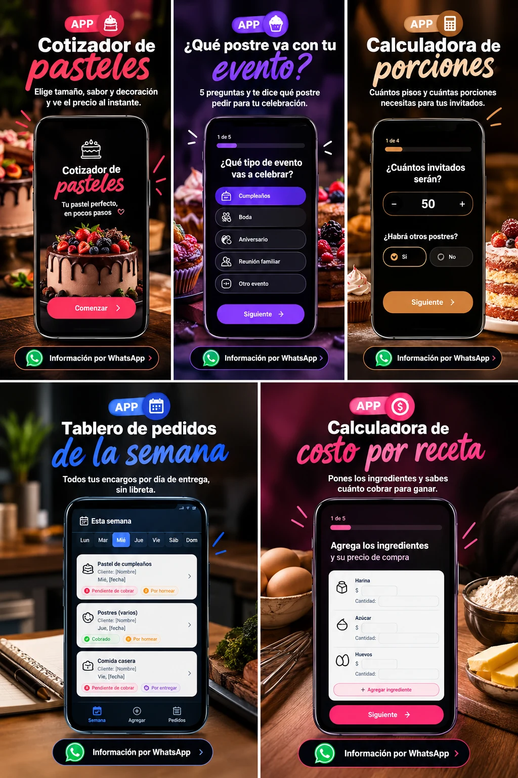 Service in Cartagena: Apps for bakeries: quoting tool, calculator, and order board — Colombia Move