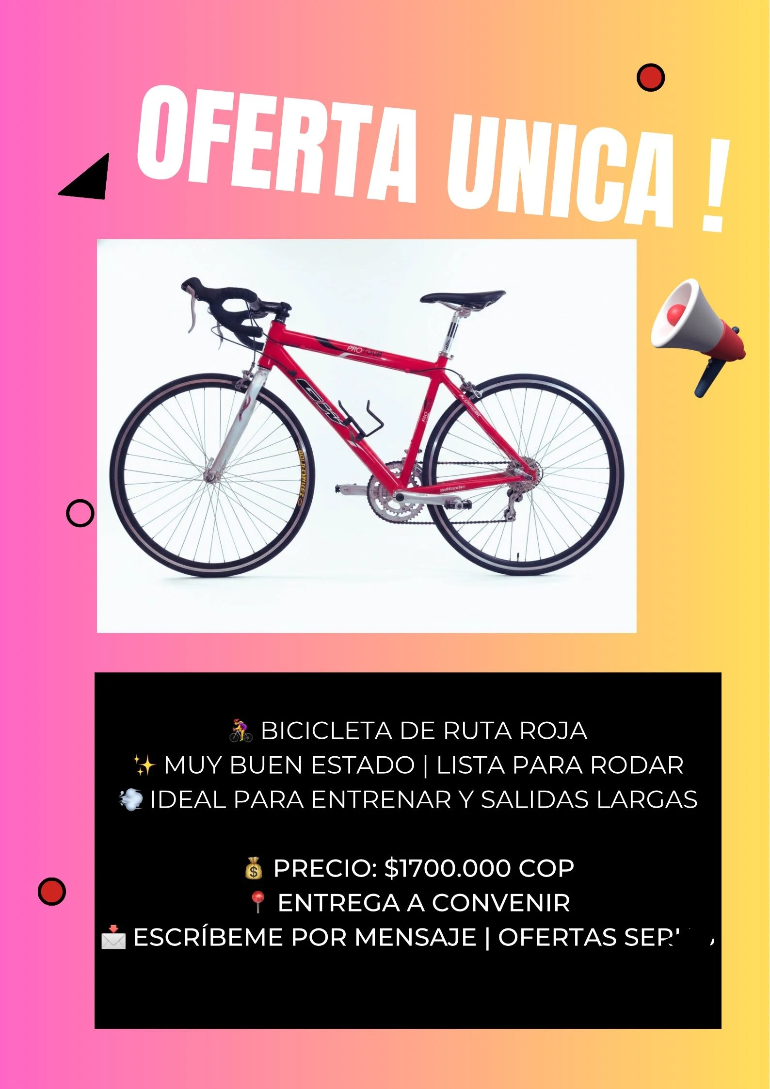 Venta de bicicletas en Sogamoso: Bicicleta de ruta Dera — Colombia Move