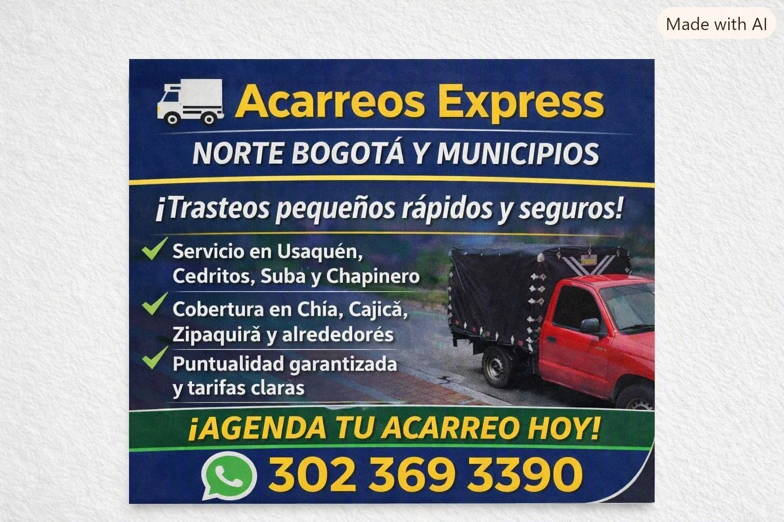 Servicio en Bogotá: Servicio de acarreos pequeños en Bogotá y municipios cercanos — Colombia Move