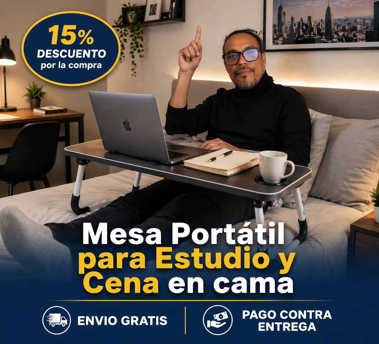 Mesa Portátil para Estudio o Cena en Cama