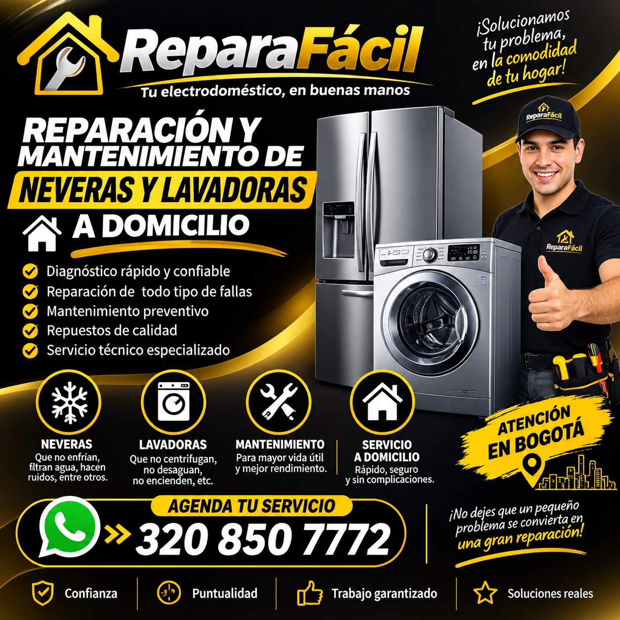 Servicio en Bogotá: Servicio técnico y mantenimiento de electrodomésticos a domicilio — Colombia Move