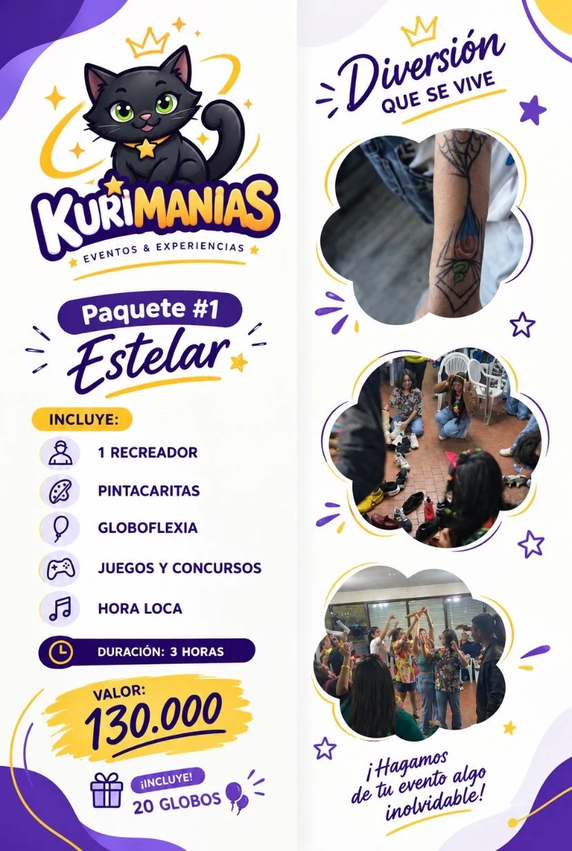 Servicio en Bogotá: Recreación y animación para eventos Kurimanias — Colombia Move