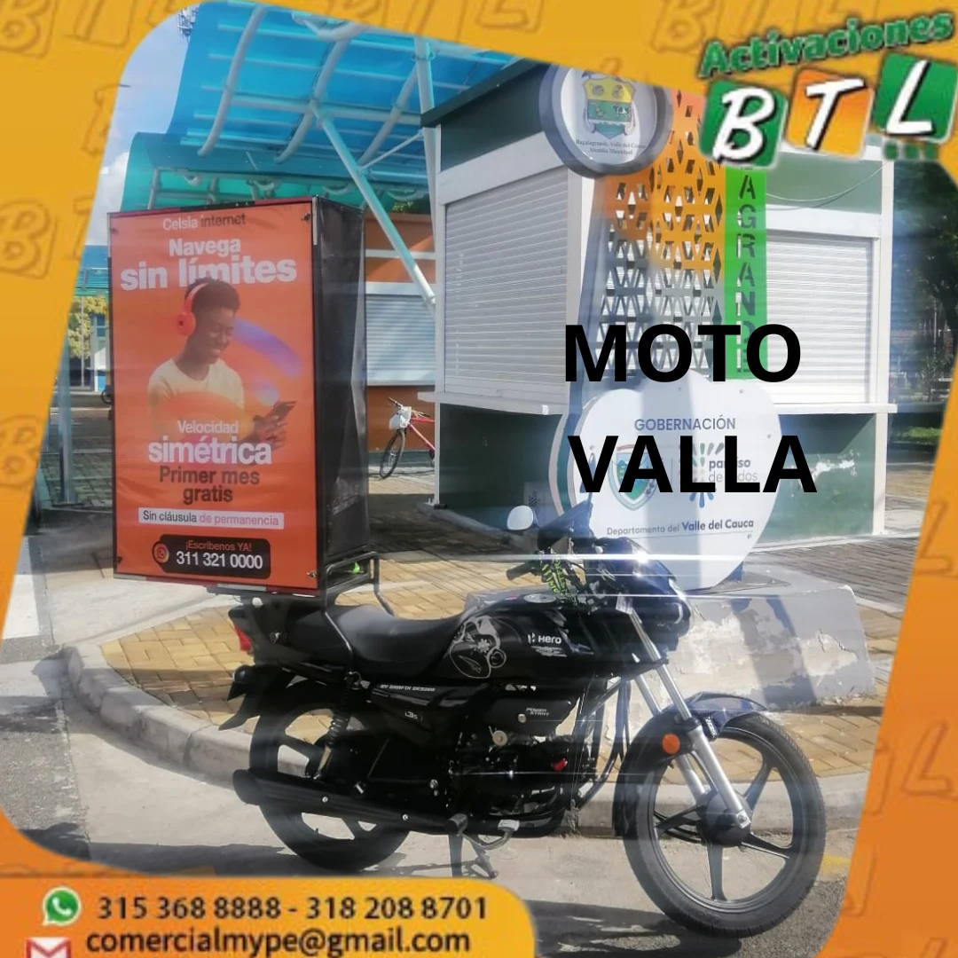 Servicio en Ciudad Jardín, Cali: Servicio de publicidad en moto valla — Colombia Move
