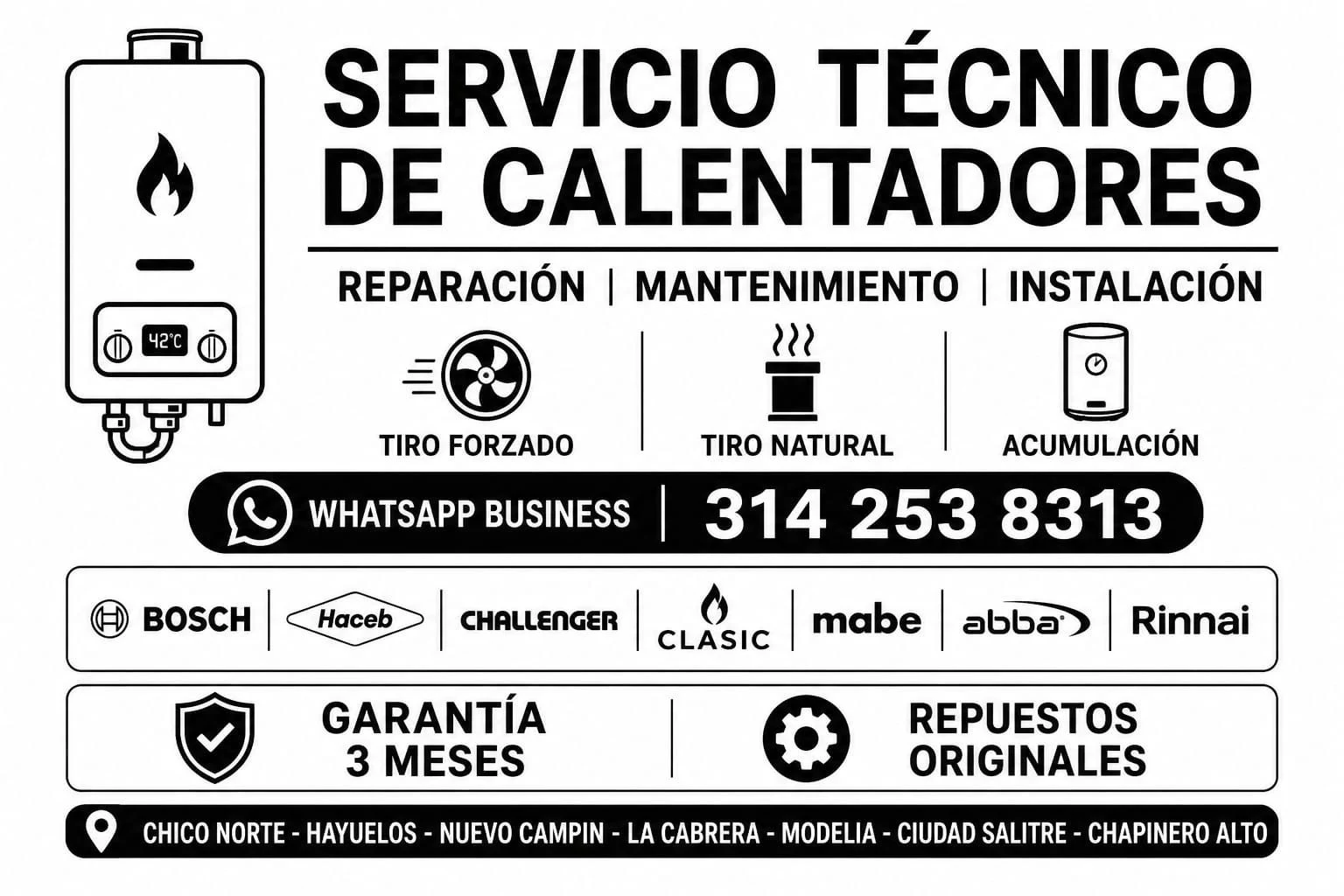 Service in Chapinero, Bogotá: WATER HEATER REPAIR CHICO NORTE - CIUDAD SALITRE - ROSALES - LA CABRERA - EL NOGAL - NUEVO CAMPIN — Colombia Move
