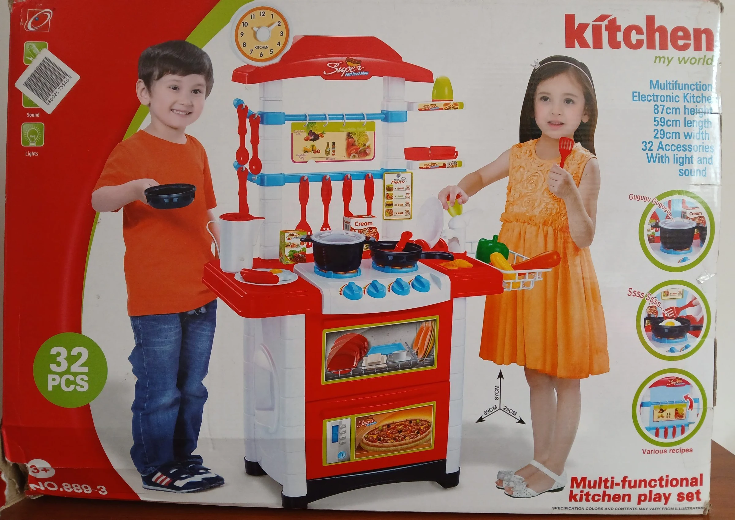 Venta de juguetes y estimulación en Bogotá: Caja de cocina de juguete Multi-functional kitchen play set NO.889-3 — Colombia Move