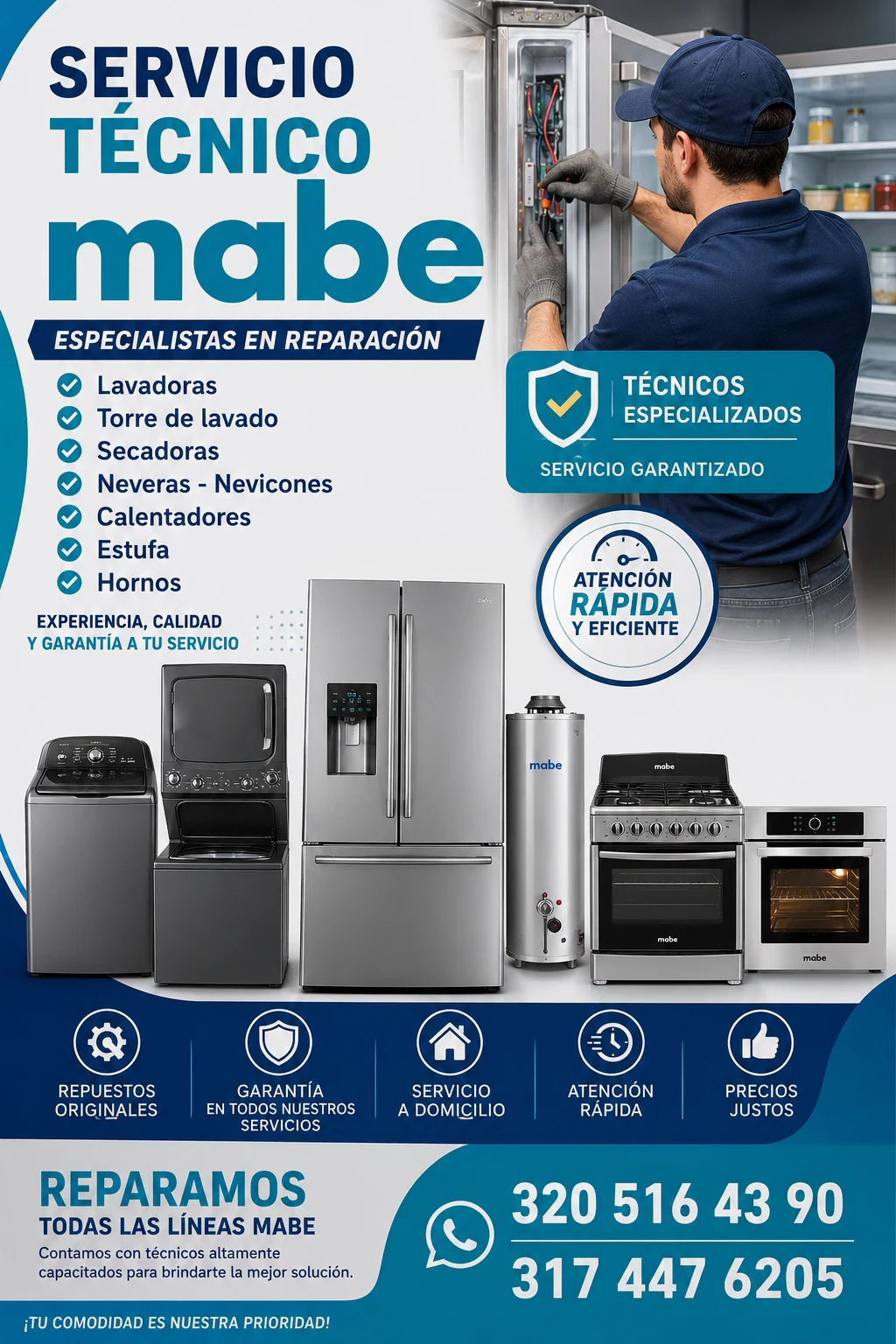 Servicio en Barranquilla: Asistencia técnica Mabe | Servicio de revición al — Colombia Move