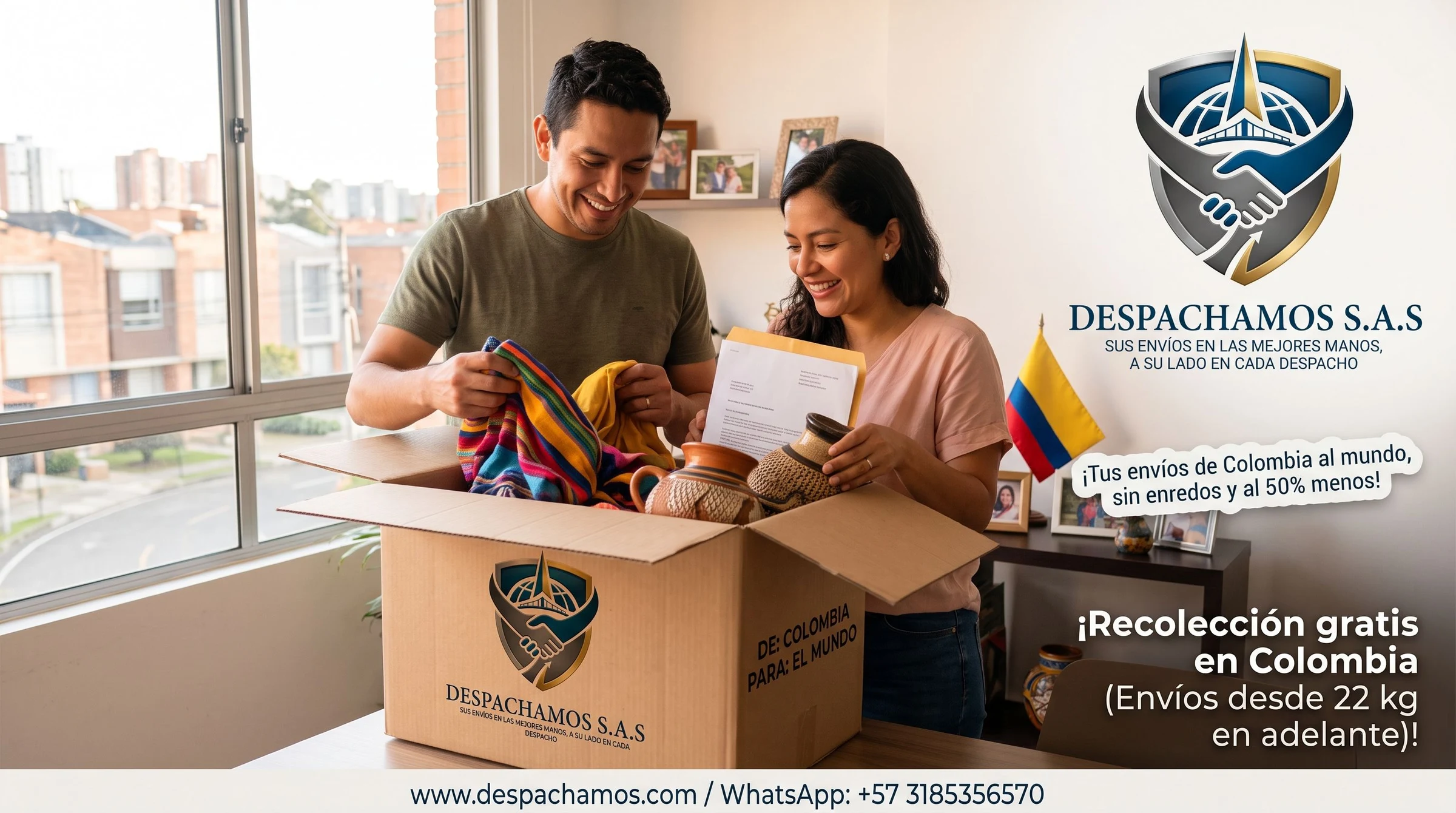 Servicio en El Poblado, Medellín: Servicio de envíos internacionales y logística Despachamos S.A.S. — Colombia Move