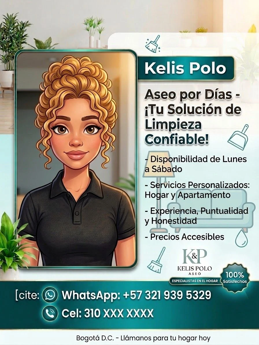Keli polo ofrece Limpieza en Bogotá