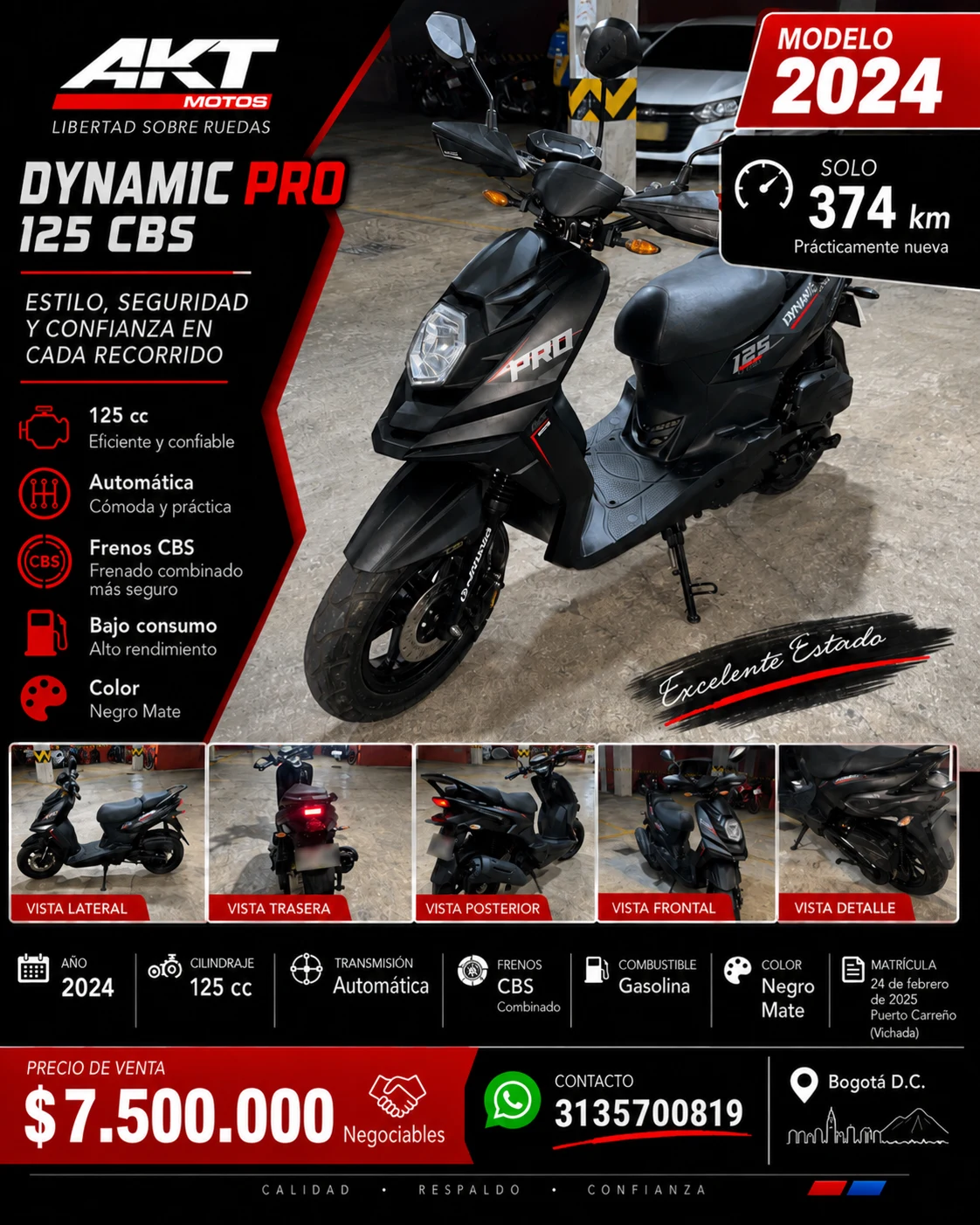 Venta de motos en Bogotá: Moto AKT DYNAMIC PRO — Colombia Move