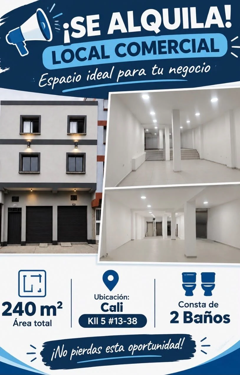 Local comercial en alquiler de 240 m² en Cali